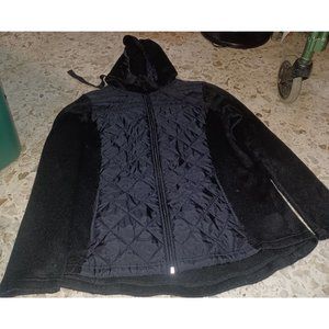 St. John's Bay Women's Hooded Sweater Large Black